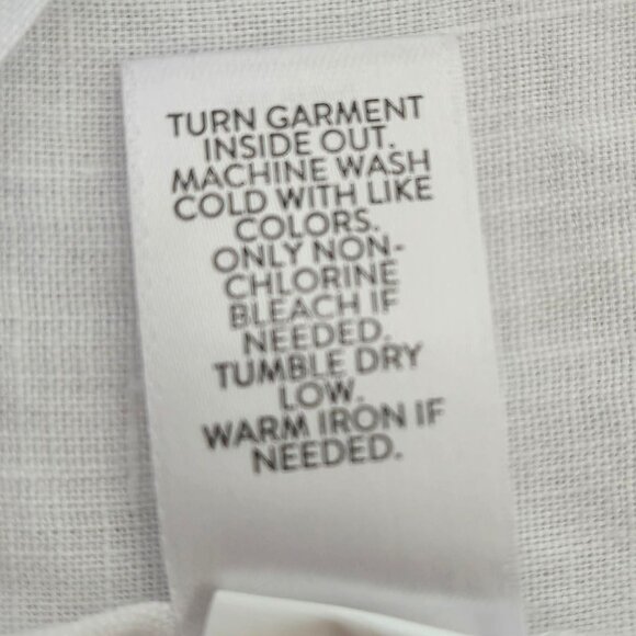 J.Jill Love Linen Womens White Button-Down Shirt Long Sleeve Lightweight 2X - Picture 9 of 9